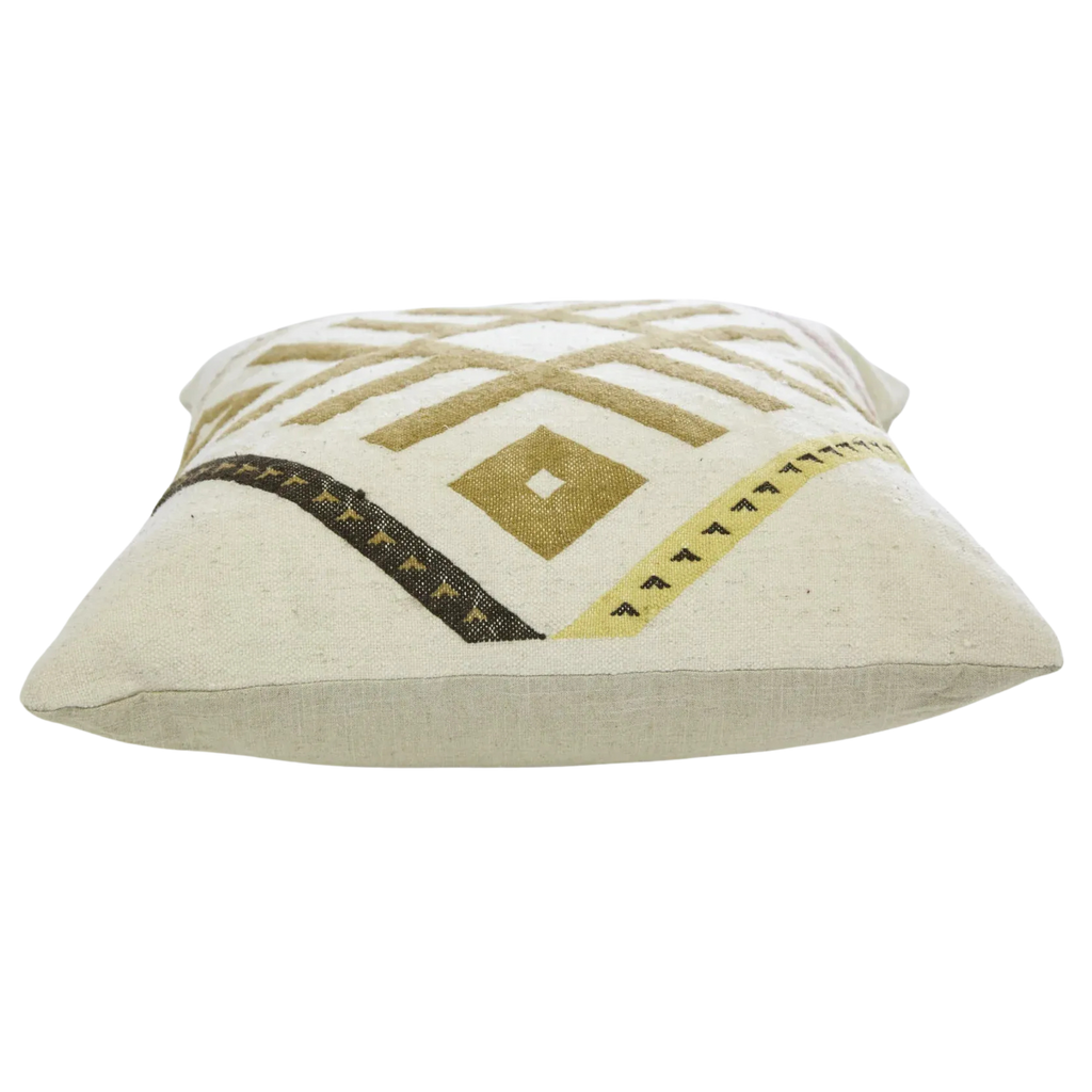 Moroccan Geometric Wool Pillow Cover – Neutral Tones