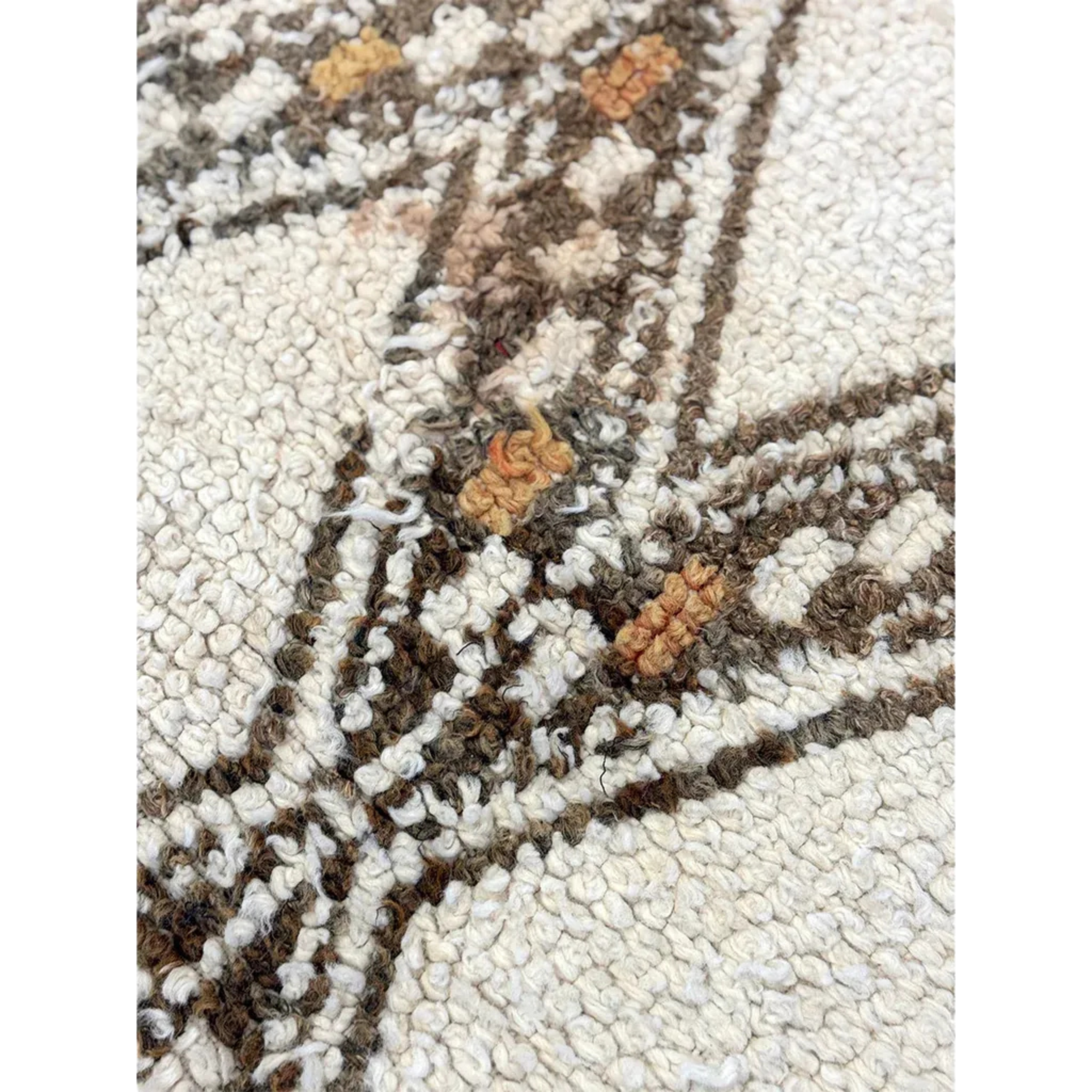 Vintage Handwoven Beni Ourain Wool Rug, Naturally Dyed – 5'3" x 8'1"