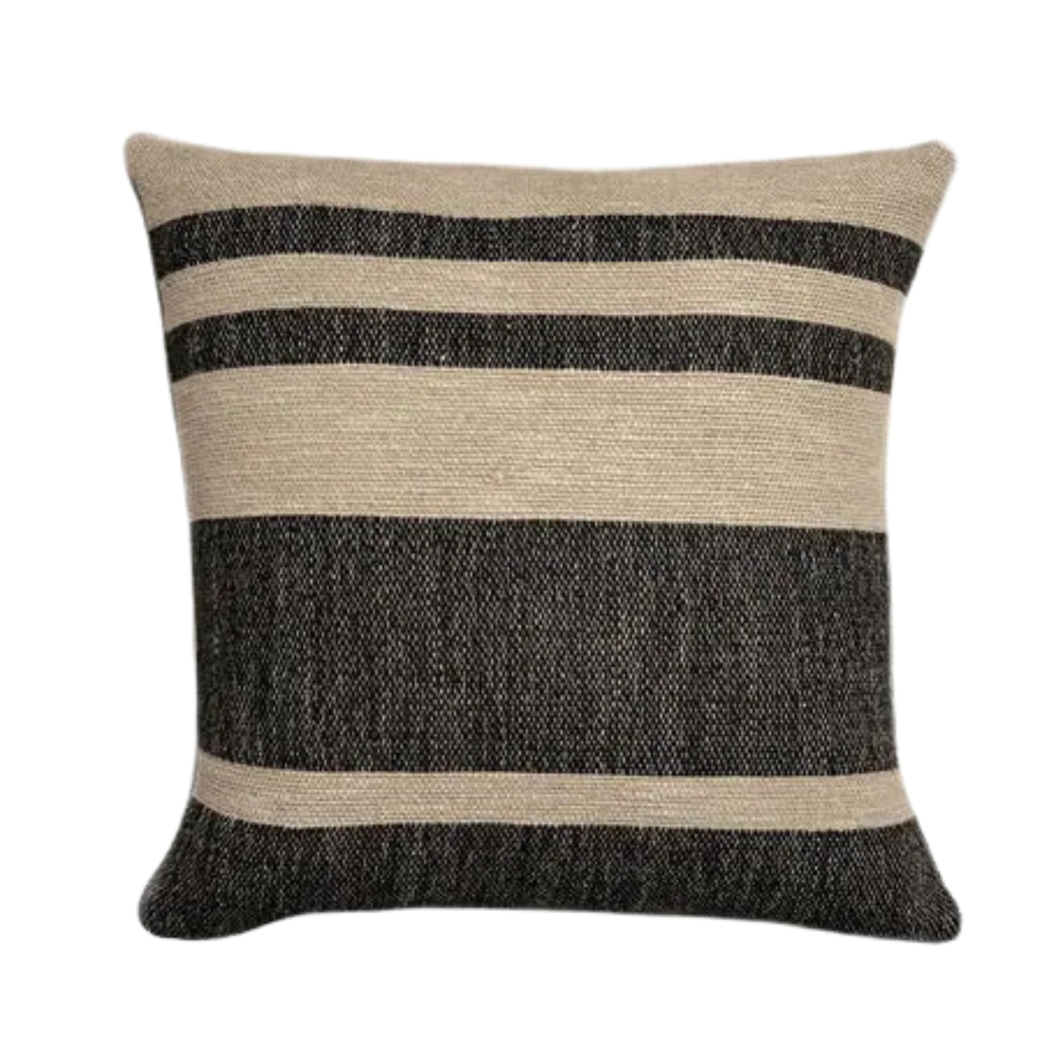 Set of 4 Moroccan Pillow Covers – Black & Beige, Various Sizes