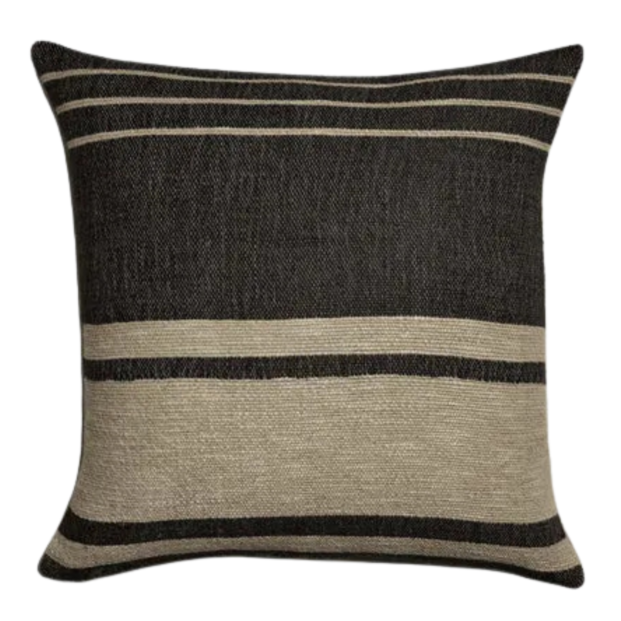 Set of 4 Moroccan Pillow Covers – Black & Beige, Various Sizes