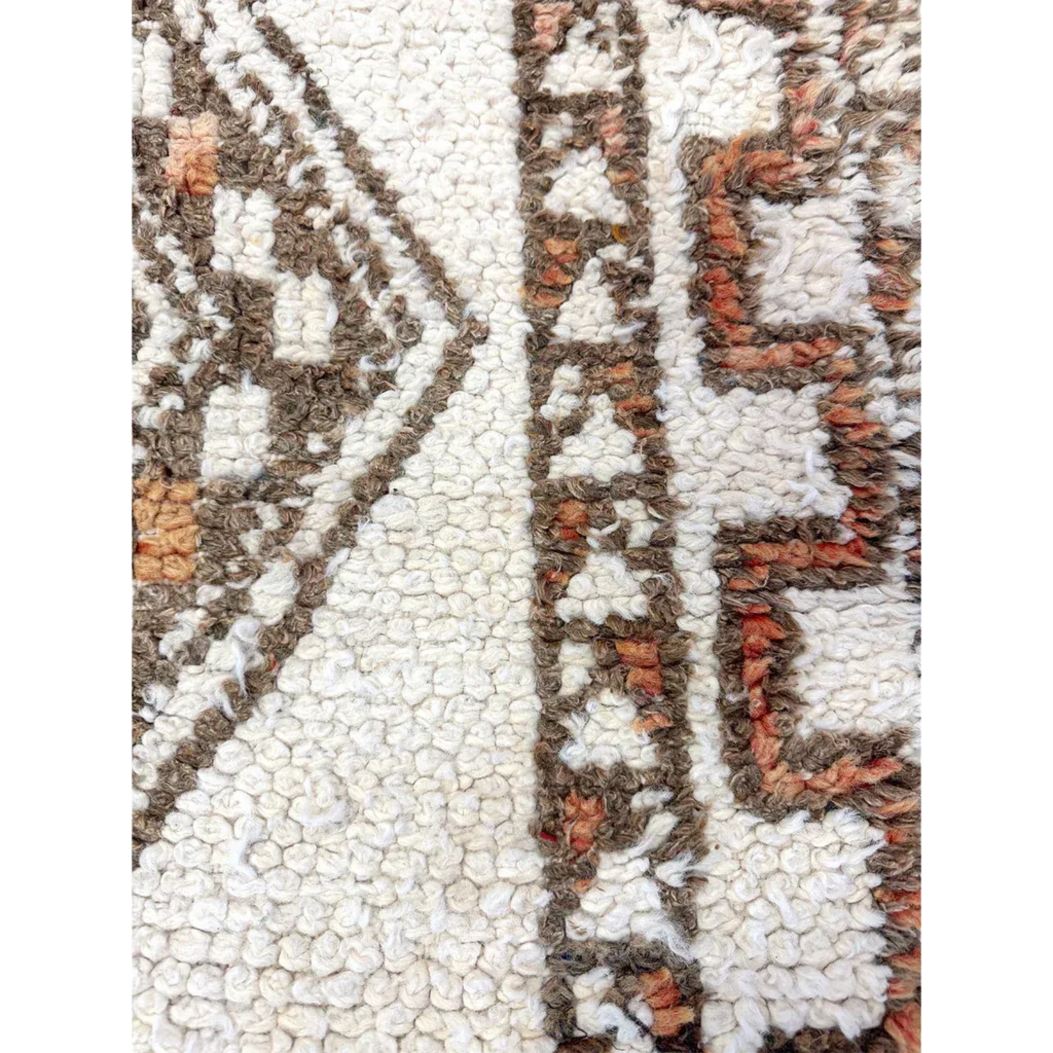 Vintage Handwoven Beni Ourain Wool Rug, Naturally Dyed – 5'3" x 8'1"