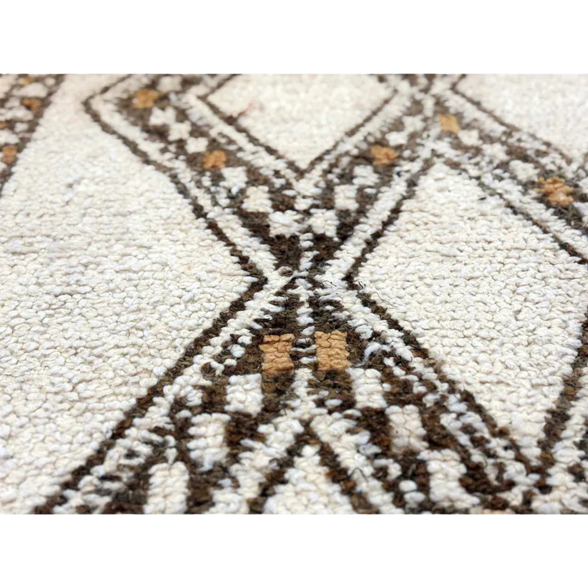 Vintage Handwoven Beni Ourain Wool Rug, Naturally Dyed – 5'3" x 8'1"