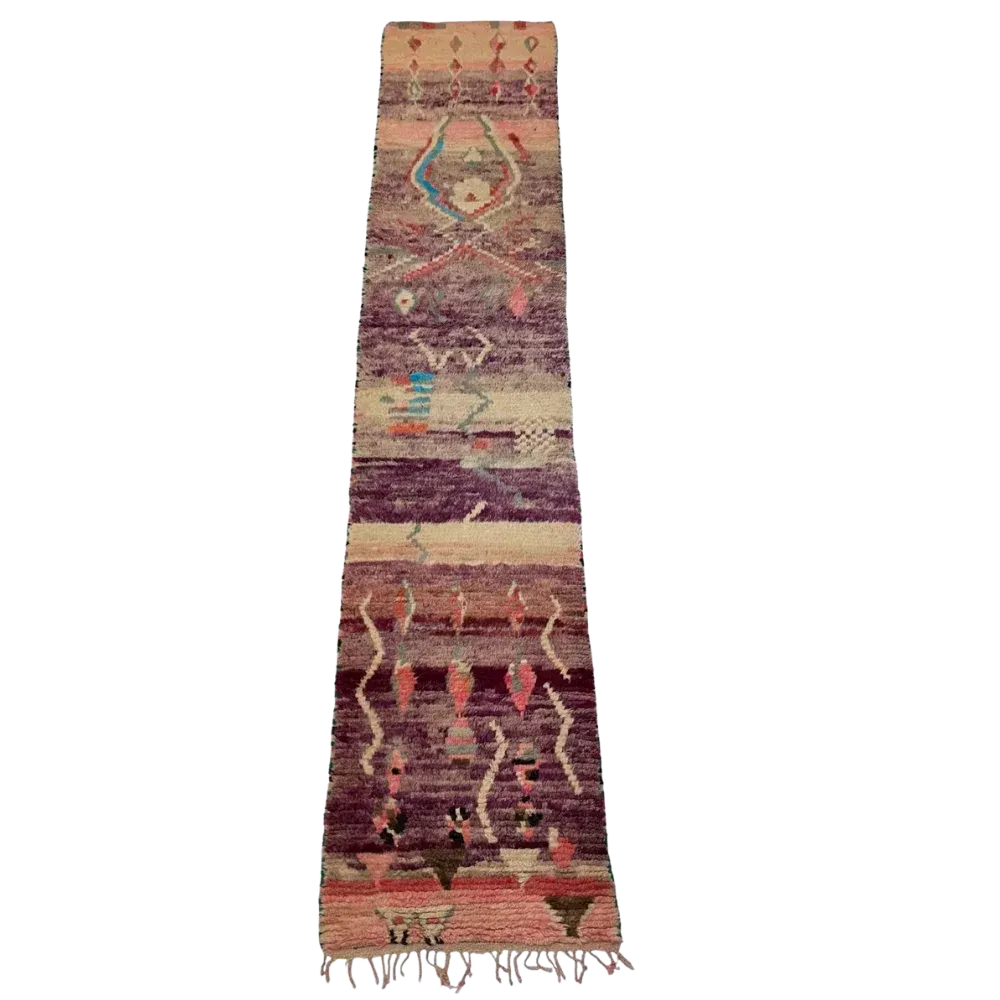 Vintage Boujaad Moroccan Runner – Wool, 2’9″ x 12’10”