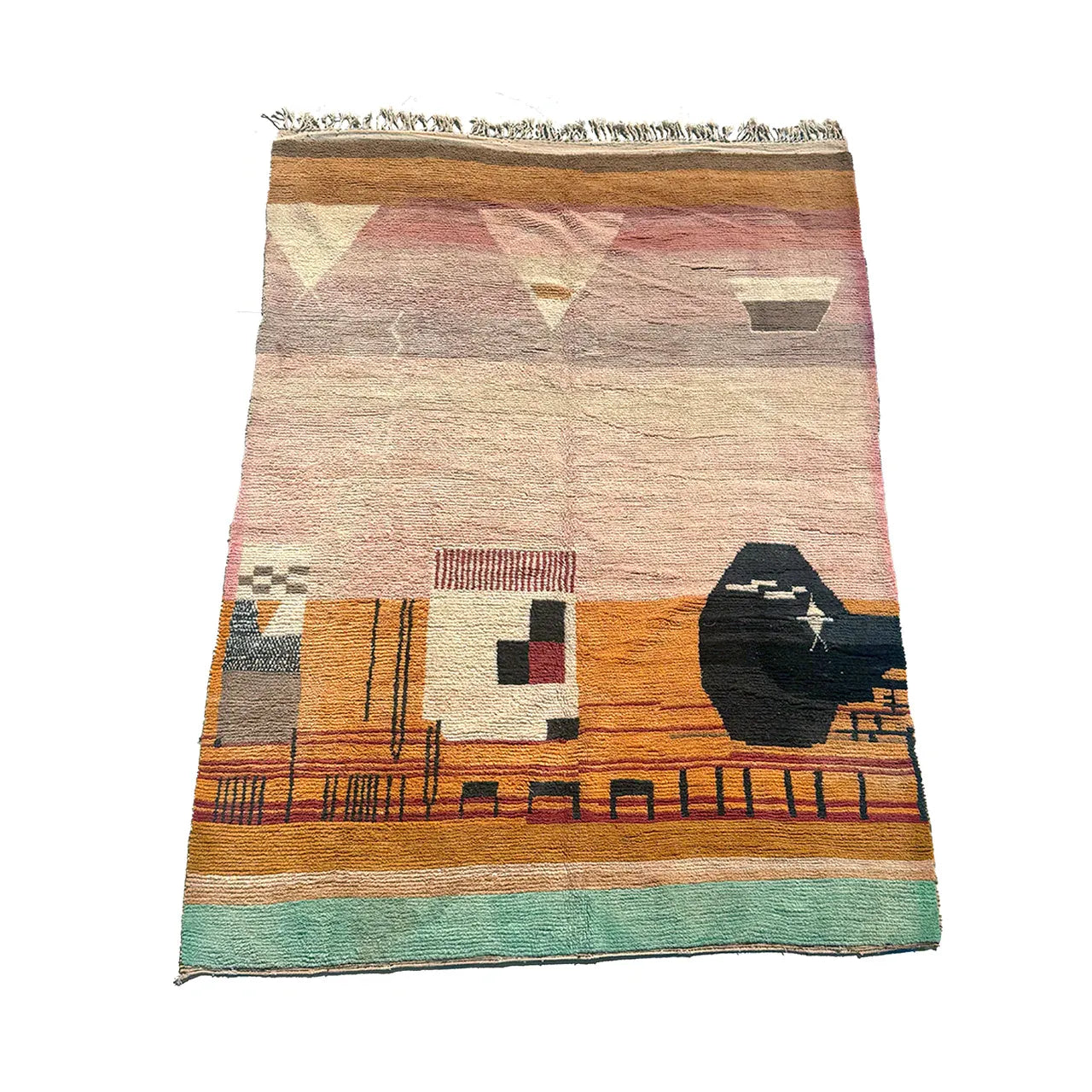 Moroccan Boujad Wool Area Rug – 9’5” x 12’10”