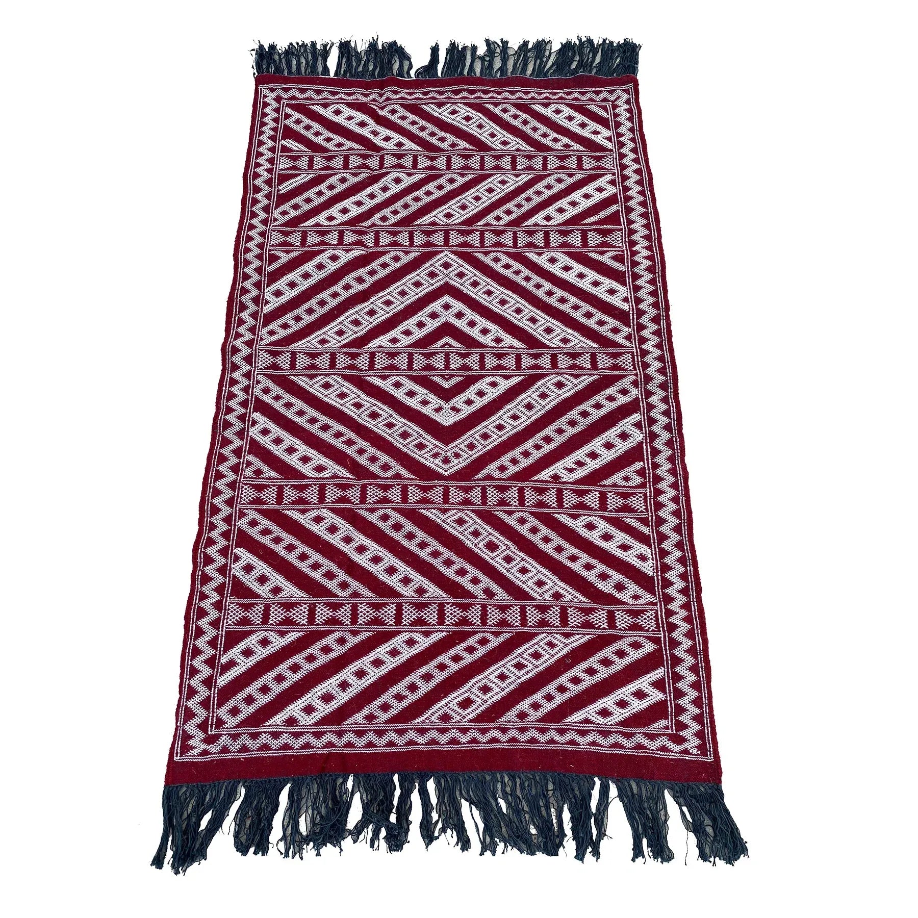 Moroccan Zemmouri Kilim Wool Flatweave Rug – 3'2" x 6'11"