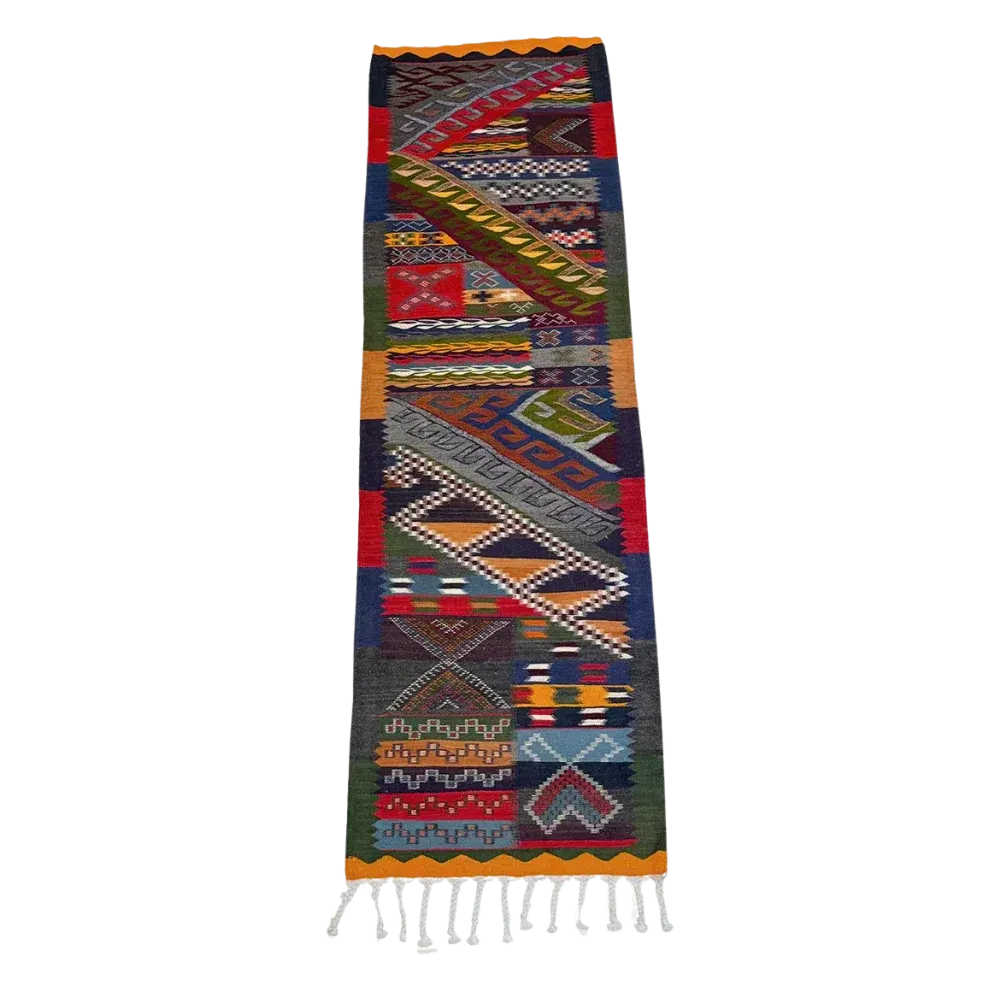 Colorful Kharita Moroccan Runner – Wool, 2’3″ x 7’2″