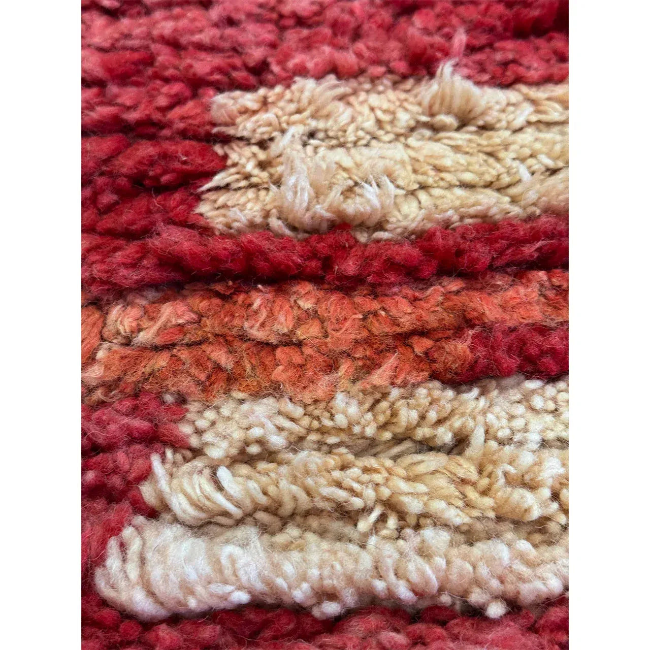 Red Boujaad Moroccan Runner – Wool, 2’4″ x 10’8″