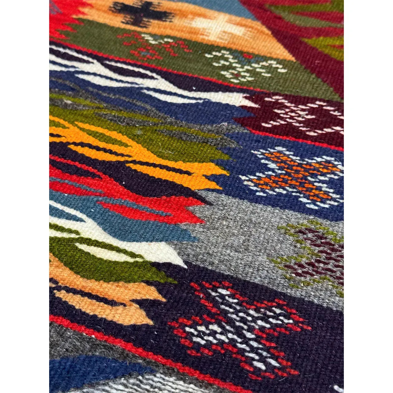 Colorful Kharita Moroccan Runner – Wool, 2’3″ x 7’2″