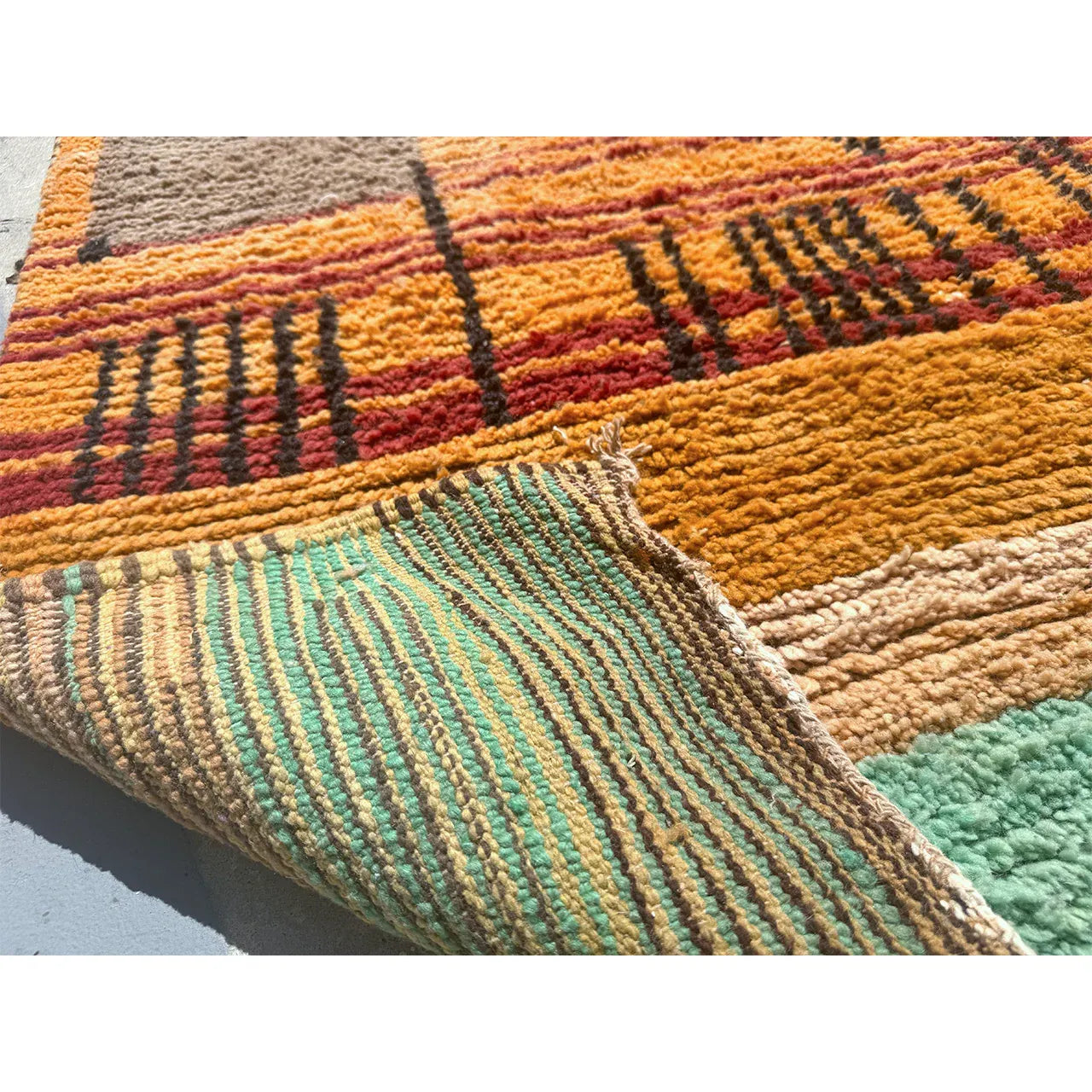 Moroccan Boujad Wool Area Rug – 9’5” x 12’10”