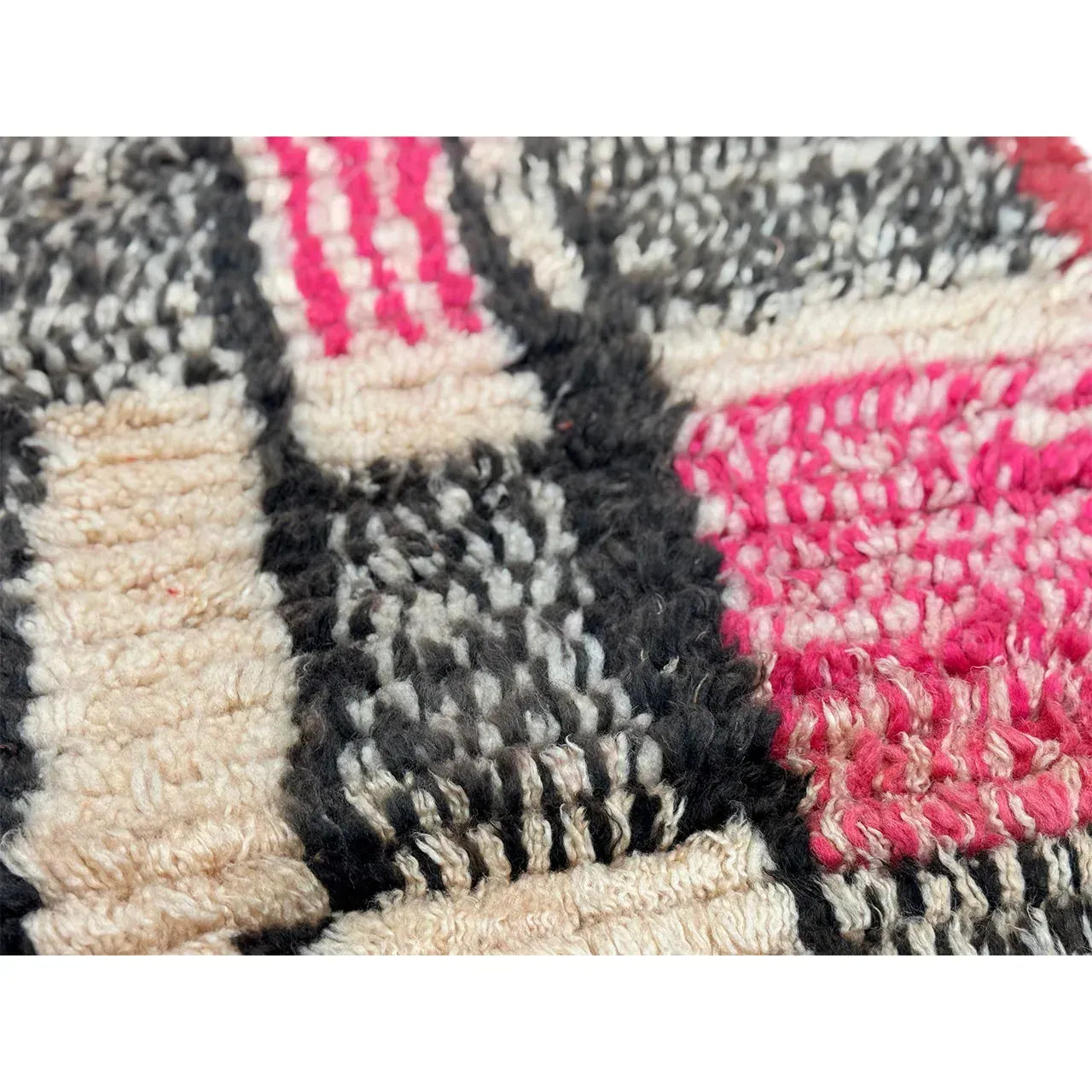 Red Boujaad Moroccan Runner – Wool, 2’4″ x 10’8″