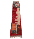 Moroccan Boujaad Wool Runner – 2 ft 4 in × 10 ft 8 in, Multi - color - Cooperative Atma
