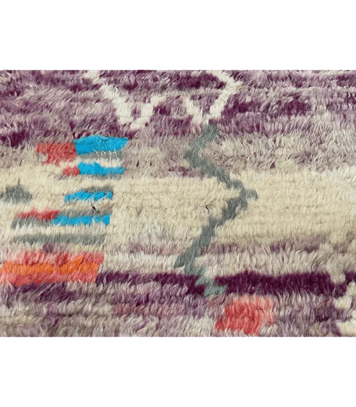 Moroccan Boujaad Wool Runner – 2 ft 9 in × 12 ft 10 in, Multi - color - Cooperative Atma