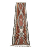 Moroccan Flatweave Wool Runner – 2 ft 6 in × 13 ft 10 in, Multi - color - Cooperative Atma